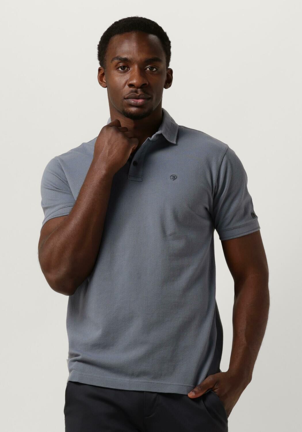 CAST IRON Heren Polo's & T-shirts Short Sleeve Polo Popcorn Blauw