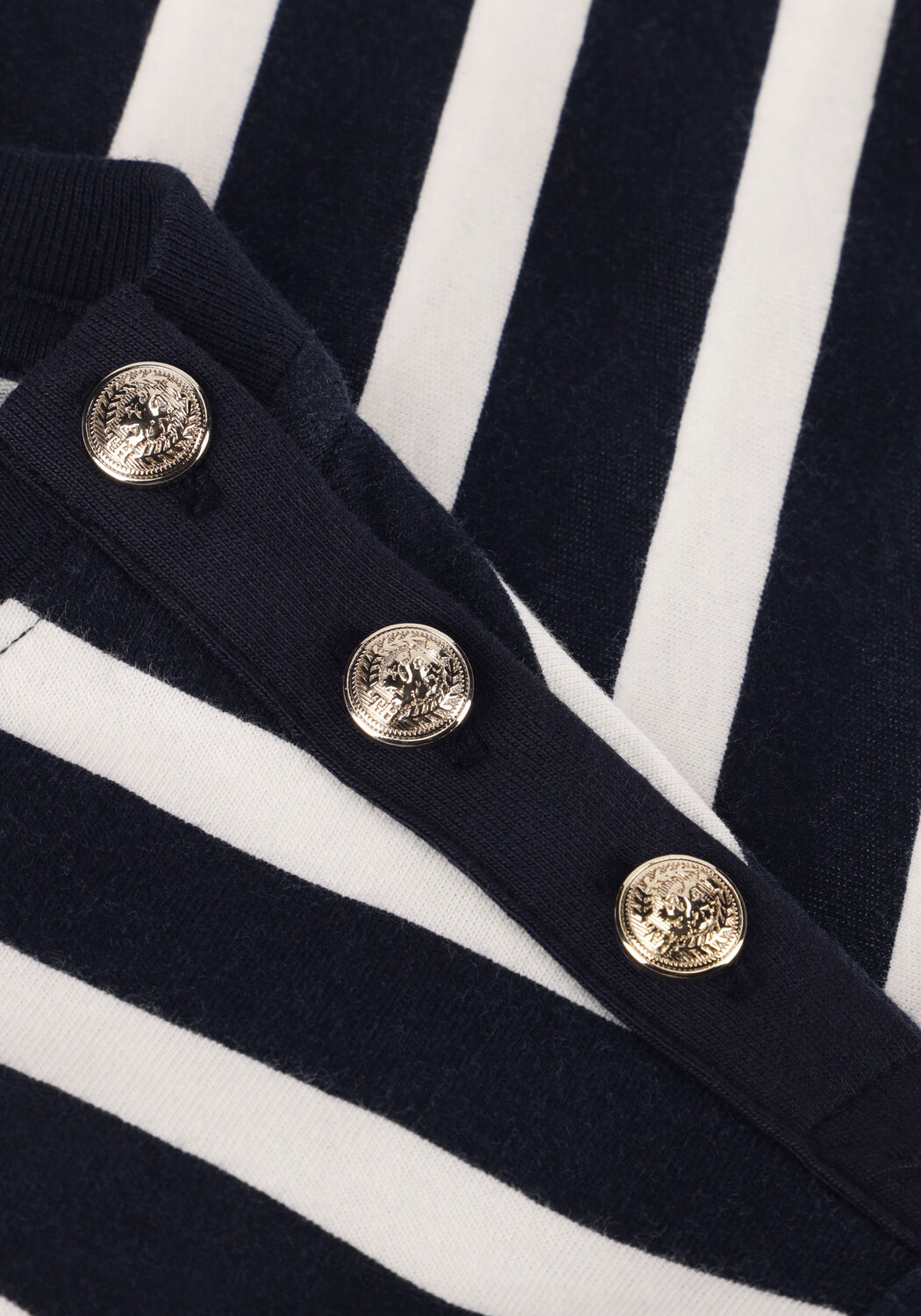 Blauwe TOMMY HILFIGER T-shirt REG GOLD BUTTON C-NK SS - large