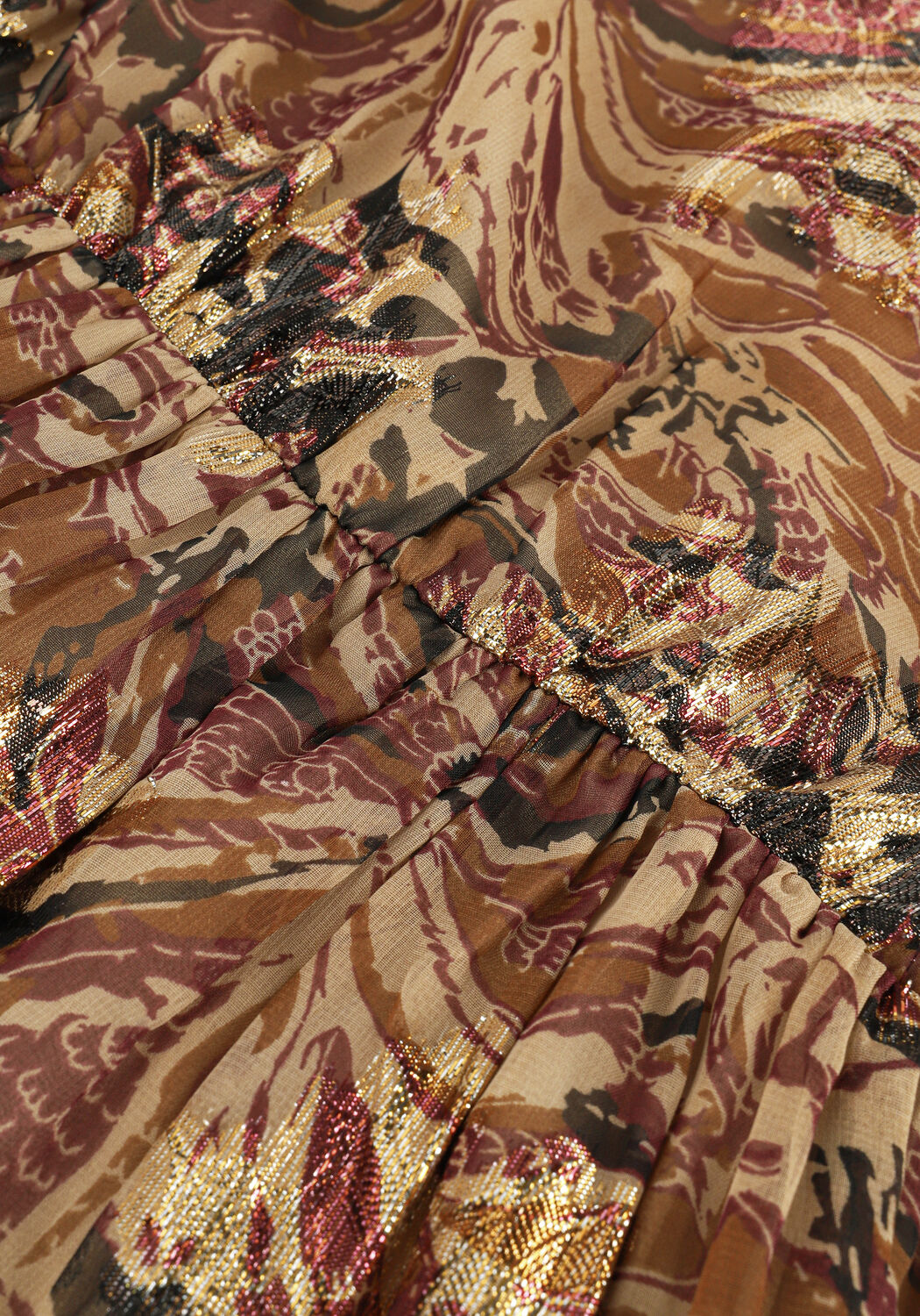 Bruine OBJECT Mini jurk BRITNEY L/S SHORT DRESS - large