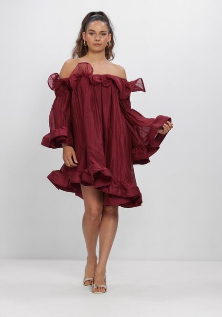 Bordeaux Y.A.S. Mini jurk YASFALLULAH O/S DRESS - D2D - large