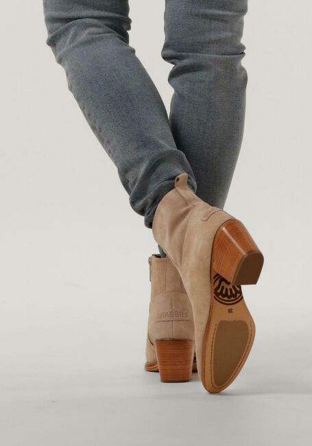Beige SHABBIES Enkellaarsjes 183020355 SHS1266  - large