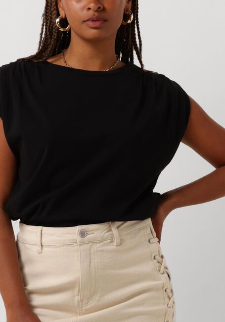 Zwarte CATWALK JUNKIE Top PLEATED SHOULDER TOP - large
