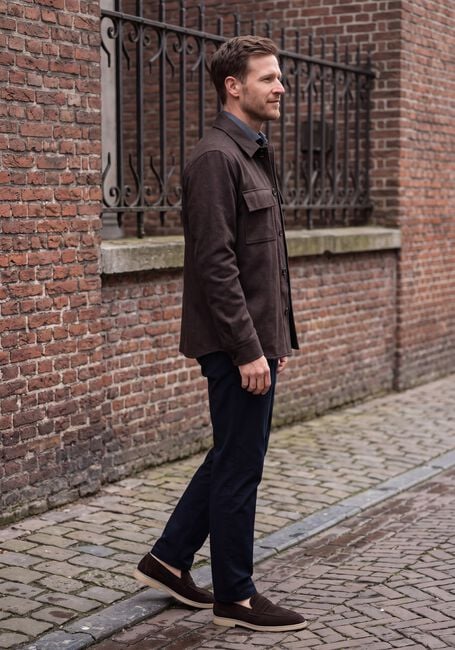 Bruine PROFUOMO Overshirt OVERSHIRT KNITTED - large