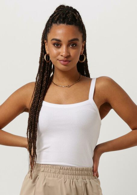 Witte SELECTED FEMME Top SLFCELICA ANNA STRAP TANK TOP - large