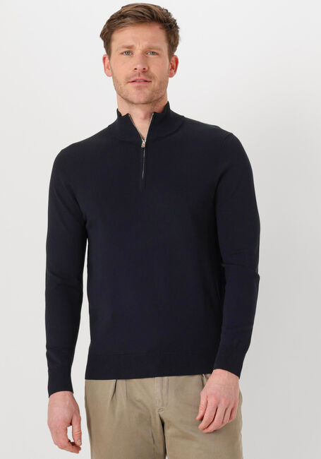 Donkerblauwe PROFUOMO Trui PULLOVER HALF ZIP - large