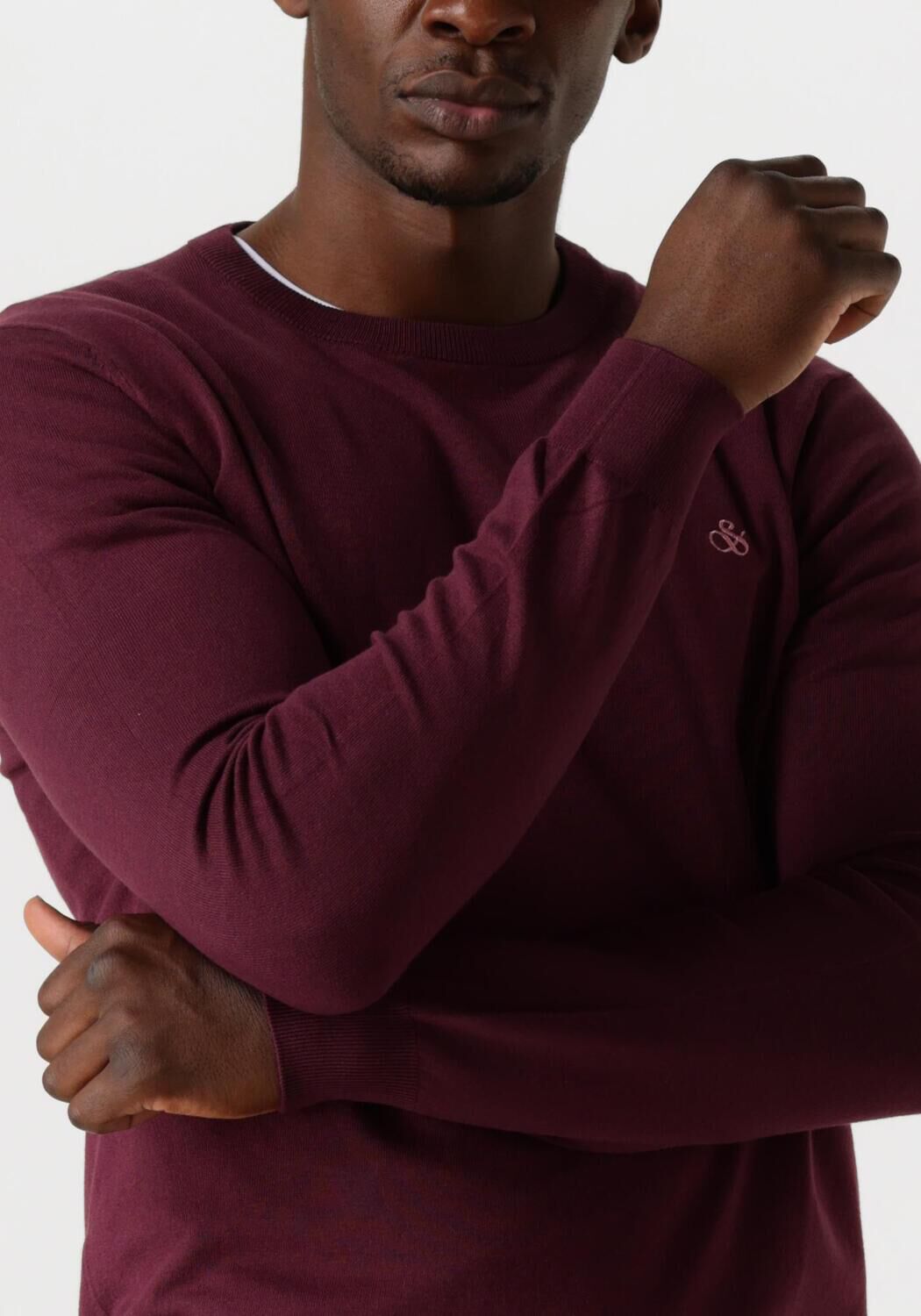 SCOTCH & SODA Heren Truien & Vesten Essential Viscose Sweater Rood