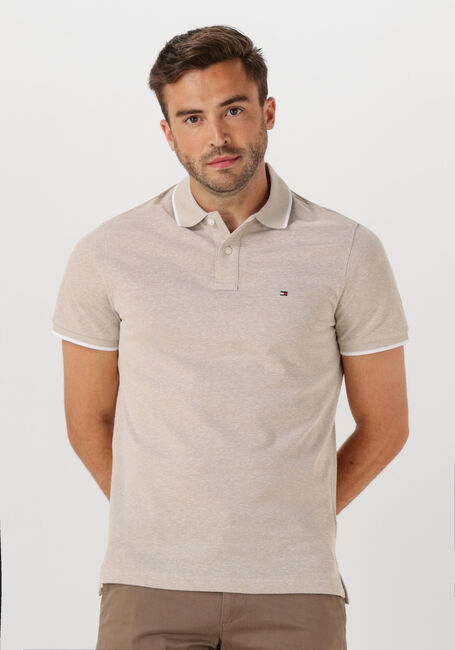 Beige TOMMY HILFIGER Polo LINEN PIQUE REG POLO - large