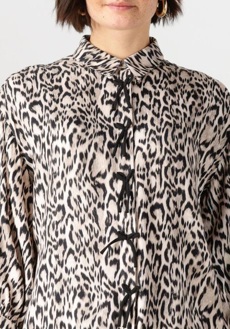 Beige JANSEN AMSTERDAM Blouses ROBINE BLOUSE WA 798 3/4 SLEEVE BOWDETAILS - large