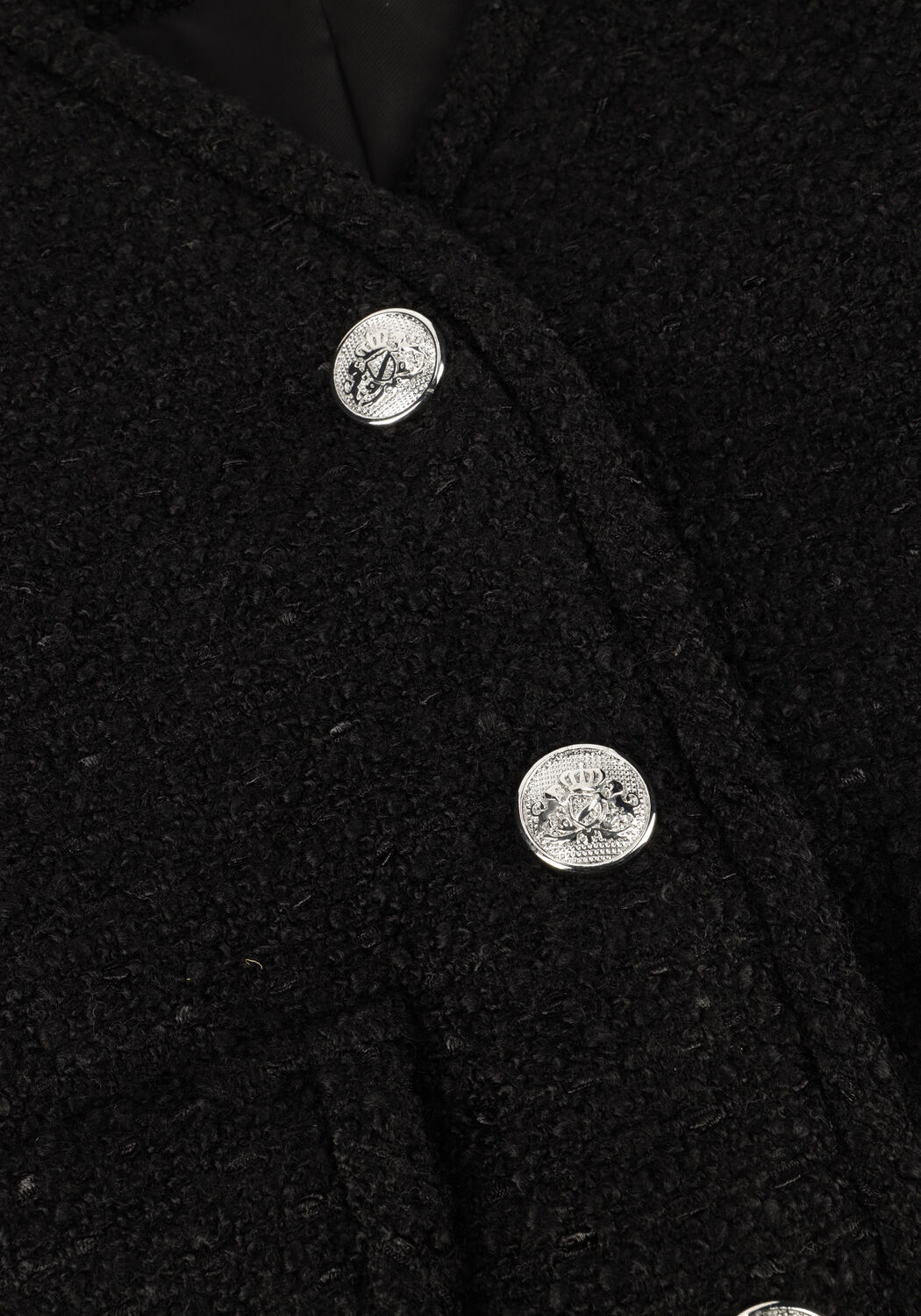 Zwarte NEO NOIR Vest MANUA BOUCLE JACKET - large