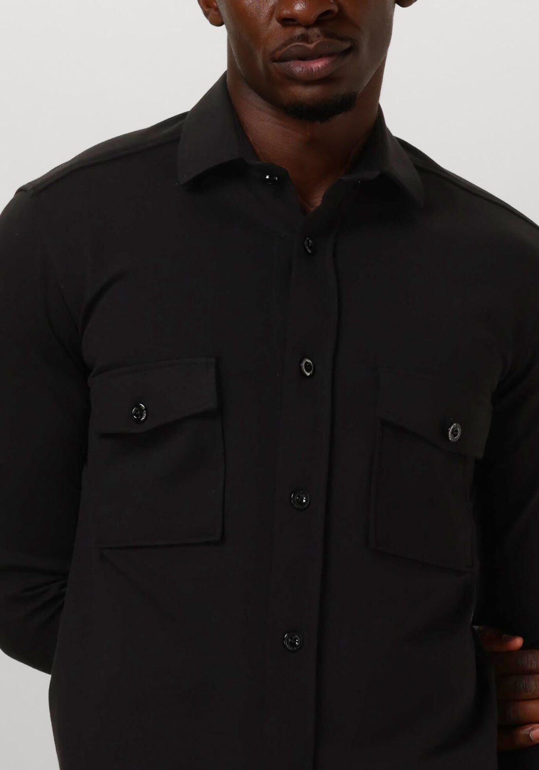 GENTI Heren Overshirts S1283-1971 Zwart