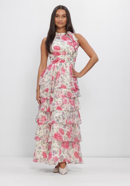 Creme NEO NOIR Maxi jurk MARLI BIG FLOWER DRESS - large