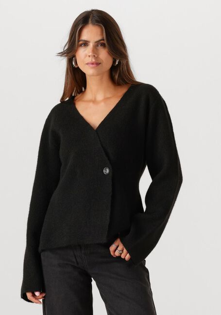Zwarte NEO NOIR Vest MARIE LOUISE KNIT CARDIGAN - large