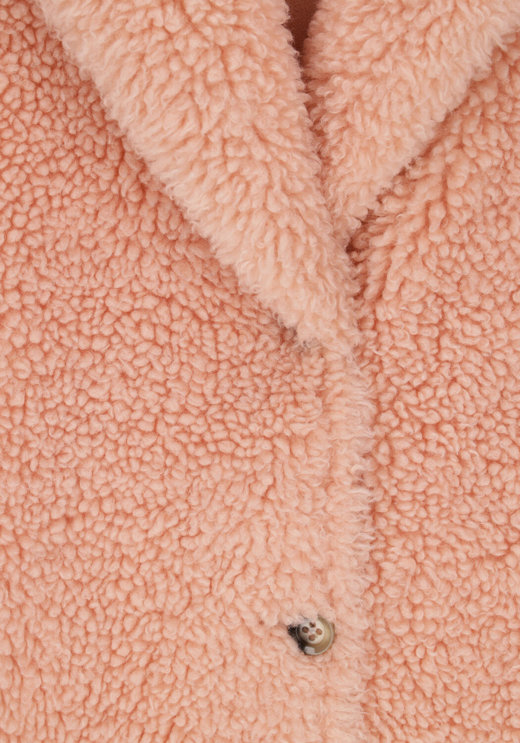 Roze BEAUMONT Teddy jas REVERSIBLE CURLY LAMMY COAT - large