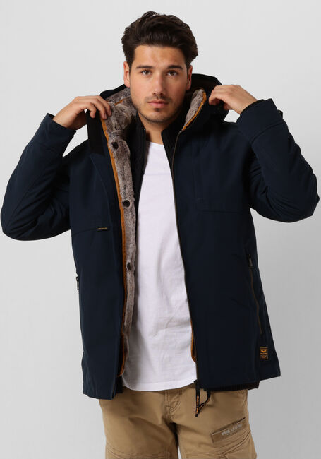 Donkerblauwe PME LEGEND Parka's SEMI LONG JACKET SNOWPACK ICON 2.0 TRAIL RIPSTOP - large