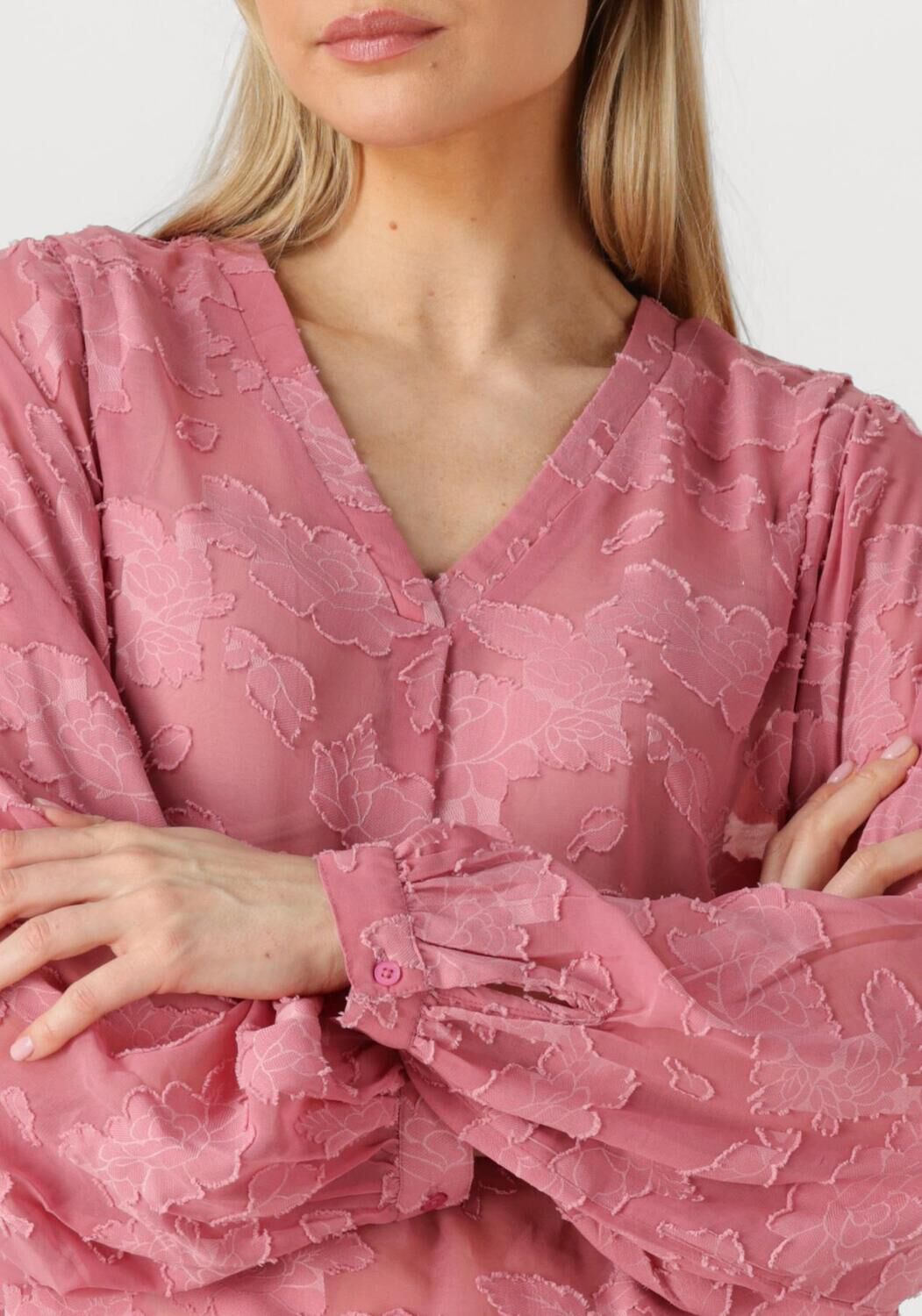 AAIKO Dames Blouses Alana Chiffon Flower Pes 509 Roze