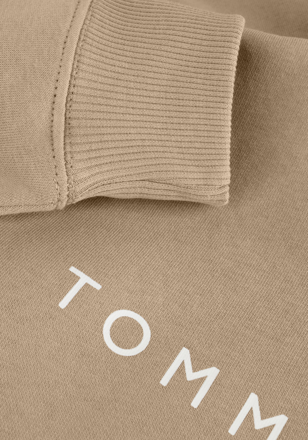 Beige TOMMY HILFIGER Sweater MDRN REG CORP LOGO C-NK SWTSHRT - large