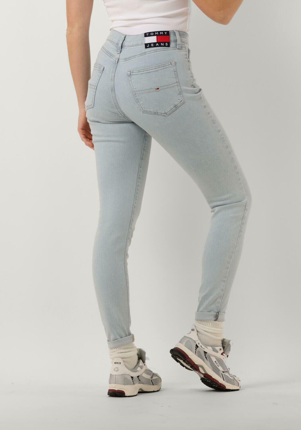 lichtblauwe tommy jeans skinny jeans sylvia hr skinny bg4216