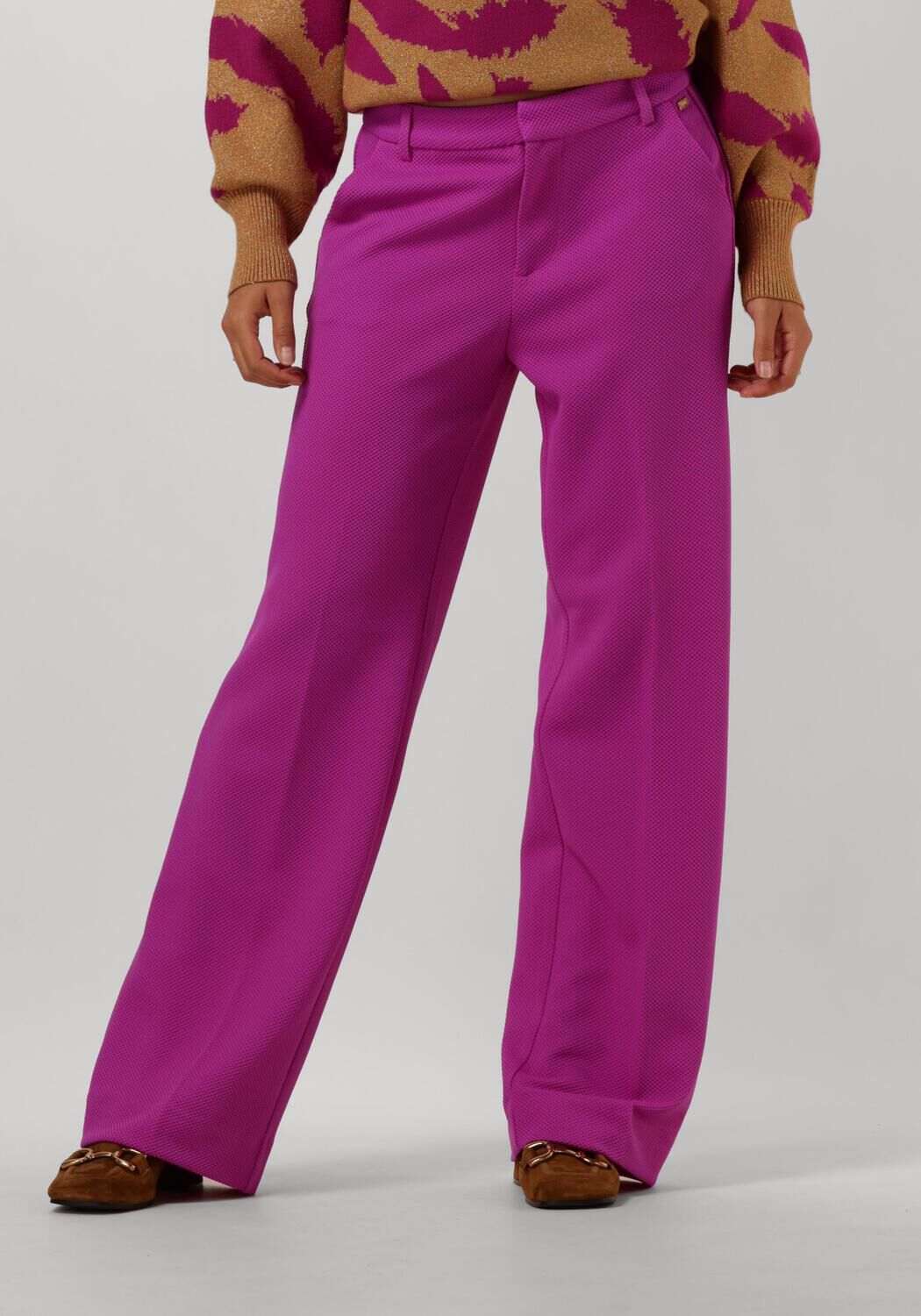 POM AMSTERDAM Dames Broeken Wide Leg Cactus Pink Roze