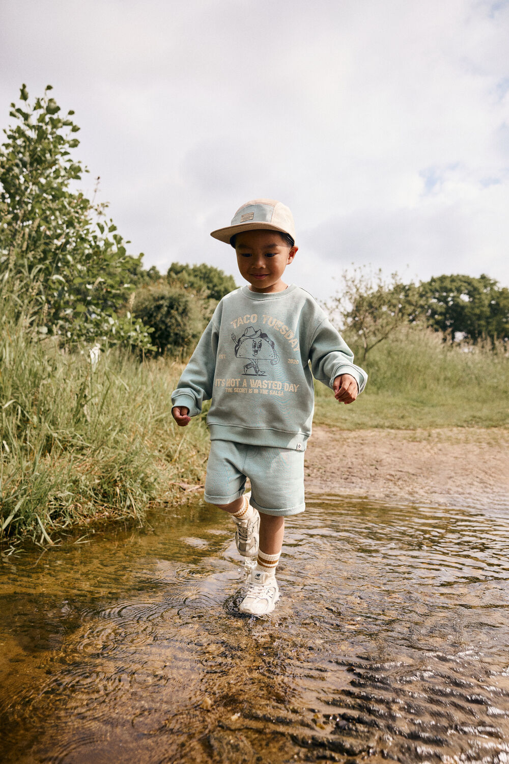 Groene DAILY7 Sweater OVERSIZED SWEATER PRINT - large