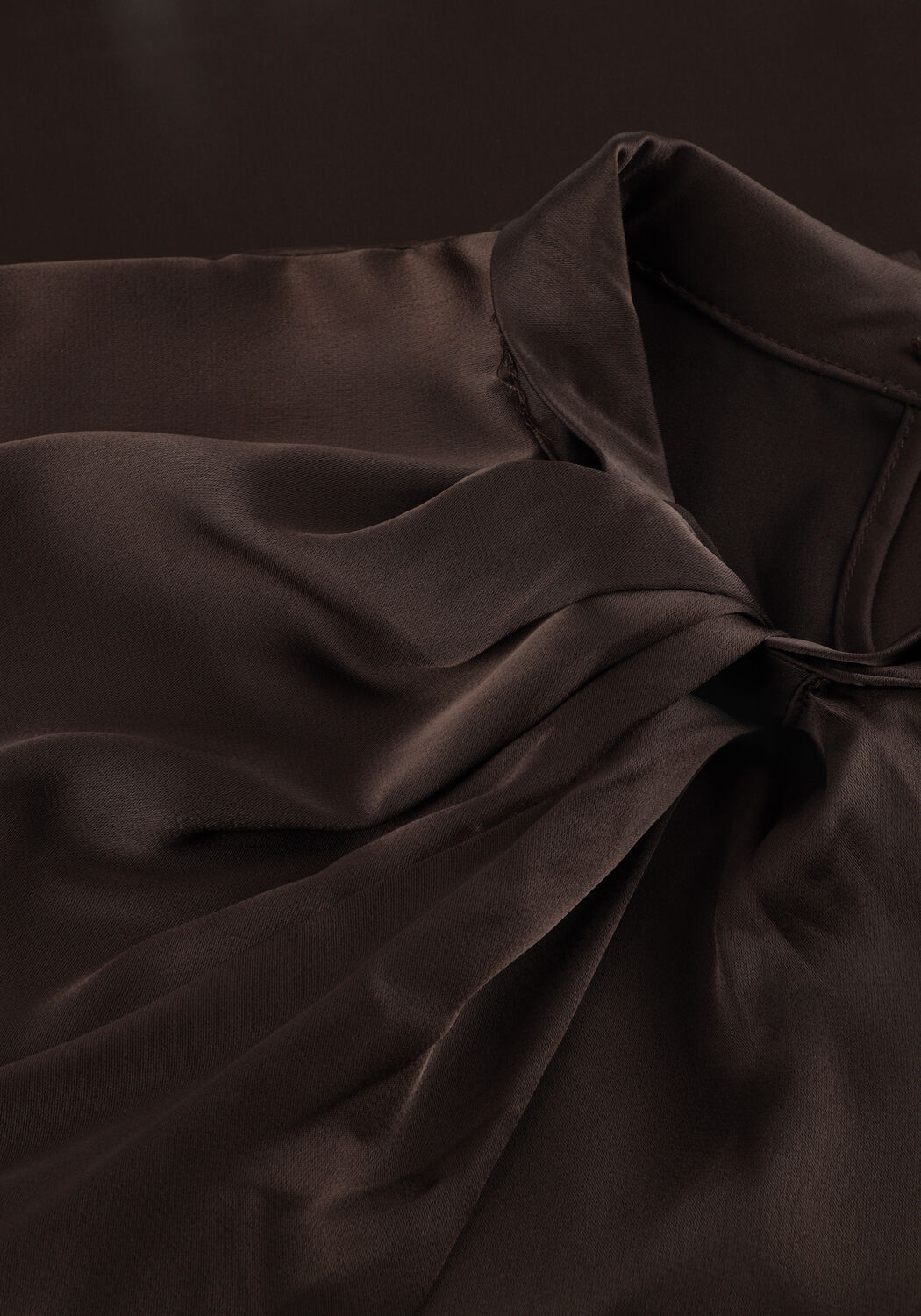 Bruine NEO NOIR Blouses FLEUR DRAPY SATIN BLOUSE - large