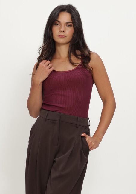 Bordeaux ROSEMUNDE Top BELLE SILK U-NECK STRAP ELASTIC - large