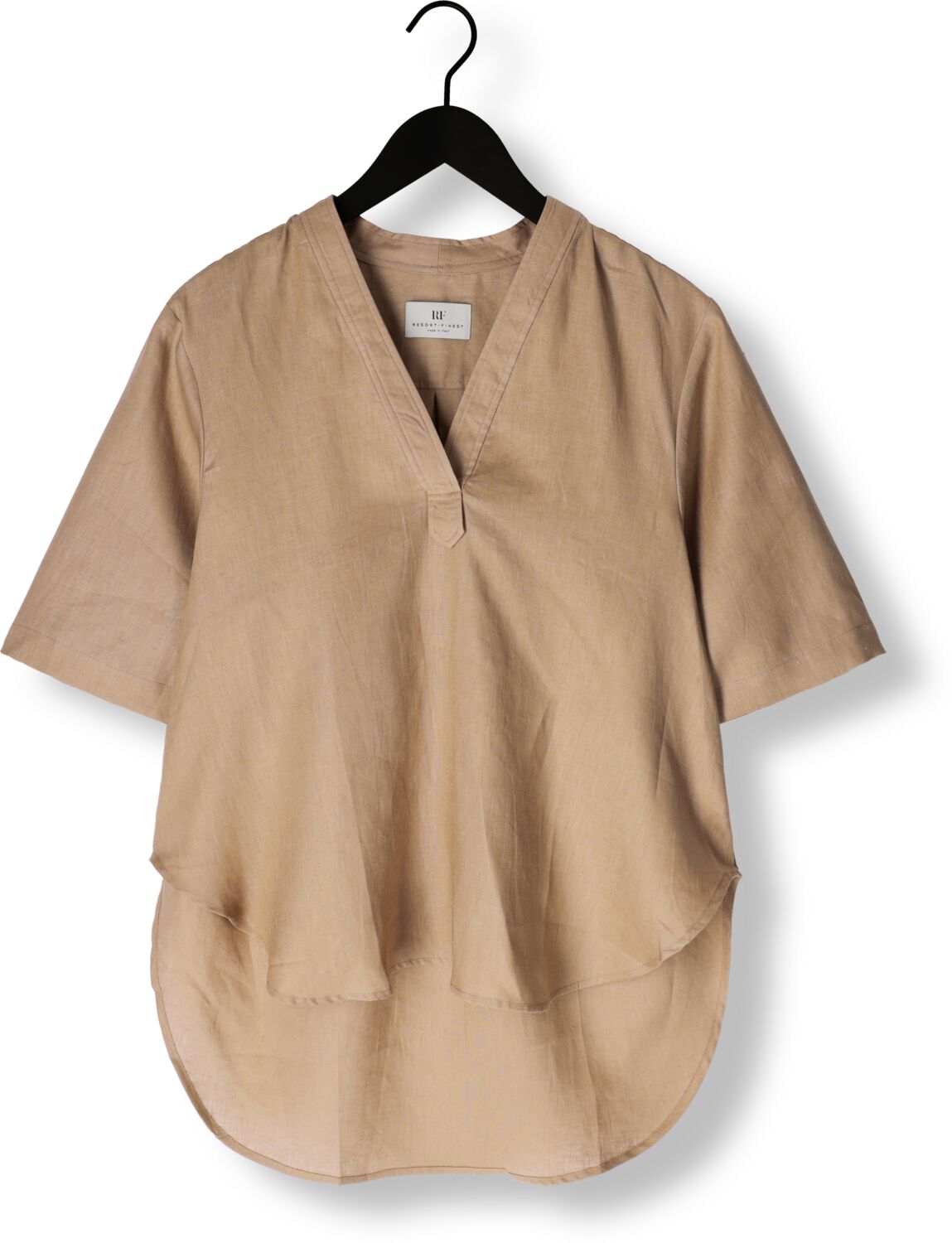 RESORT FINEST Dames Tops & T-shirts Short Sleeve Blouse Beige