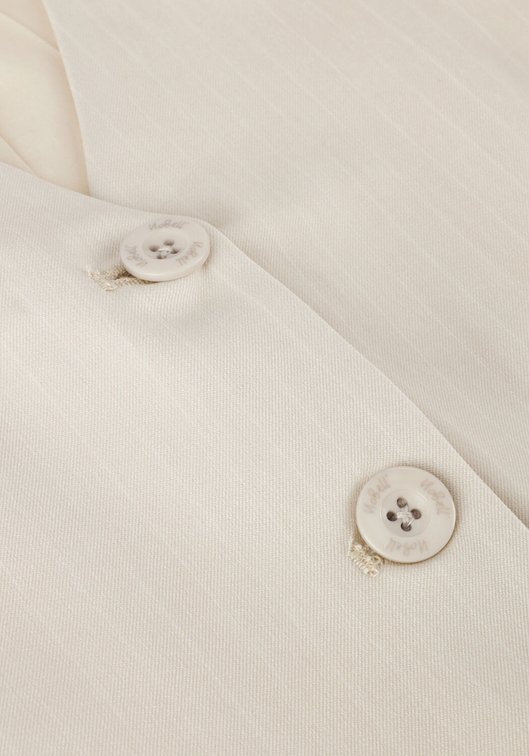 Grijze NOBELL Gilet TIMY GIRLS FANCY PINSTRIPE GILETTE SILVER GREY - large