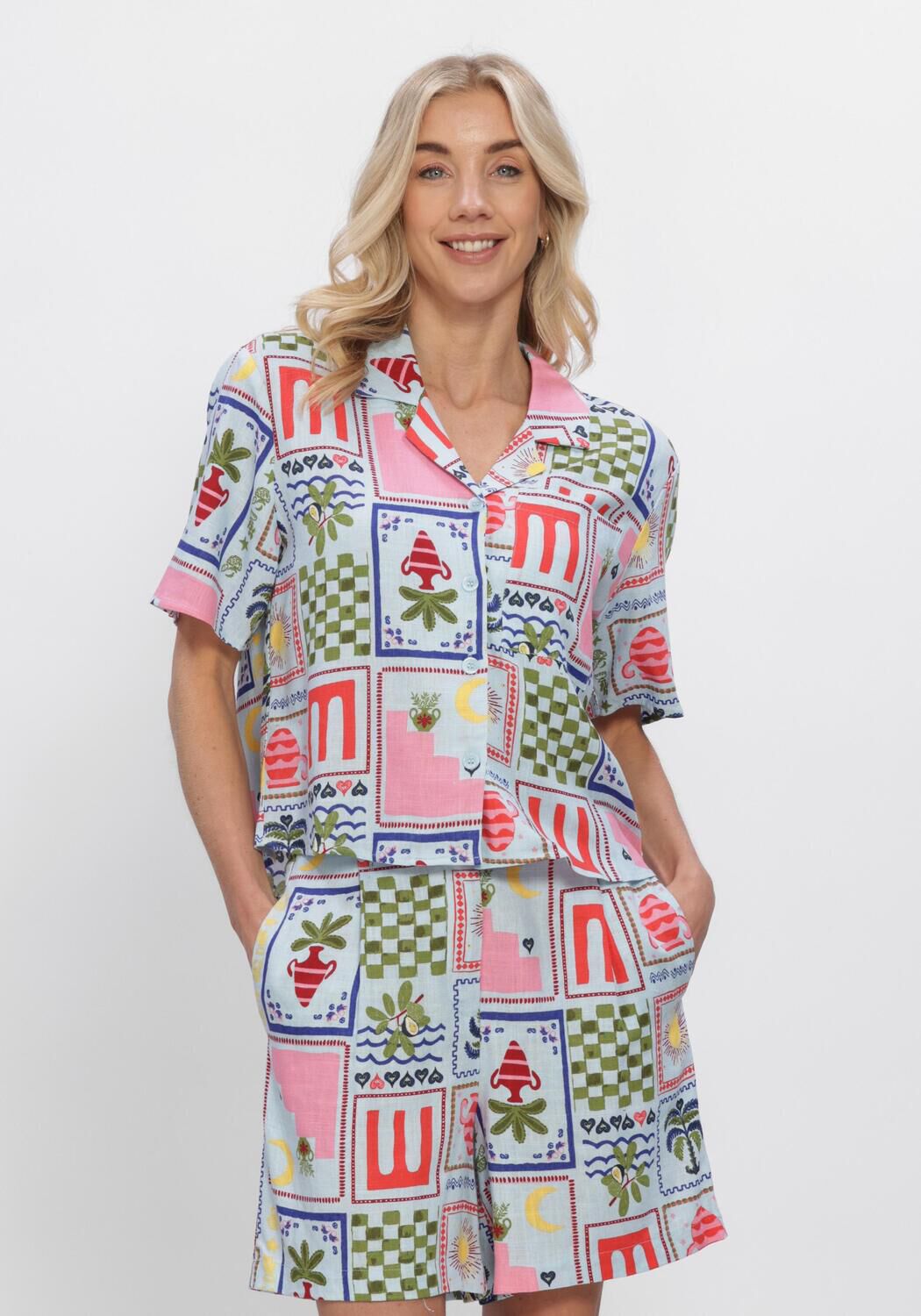 Multi OBJECT Blouses OBJEDIE S/S RE SHIRT - large