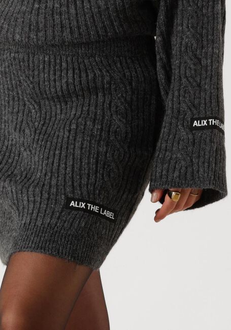 Grijze ALIX THE LABEL Minirok LADIES KNITTED ALIX CABLE SKIRT - large