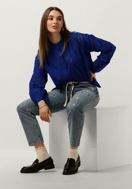 Blauwe SCOTCH & SODA Blouses SHIRT WITH BROIDERIE ANGLAISE - large