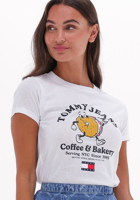 Gebroken wit TOMMY JEANS T-shirt TJW BABY TOMMY BAGELS SS - large