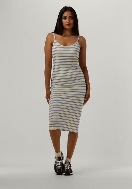 Lichtblauwe MSCH COPENHAGEN Midi jurk MSCHSTINNA STRAP DRESS STP - large