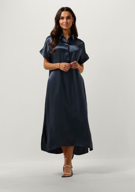 Donkerblauwe CIRCLE OF TRUST Midi jurk AUBREE DRESS - large