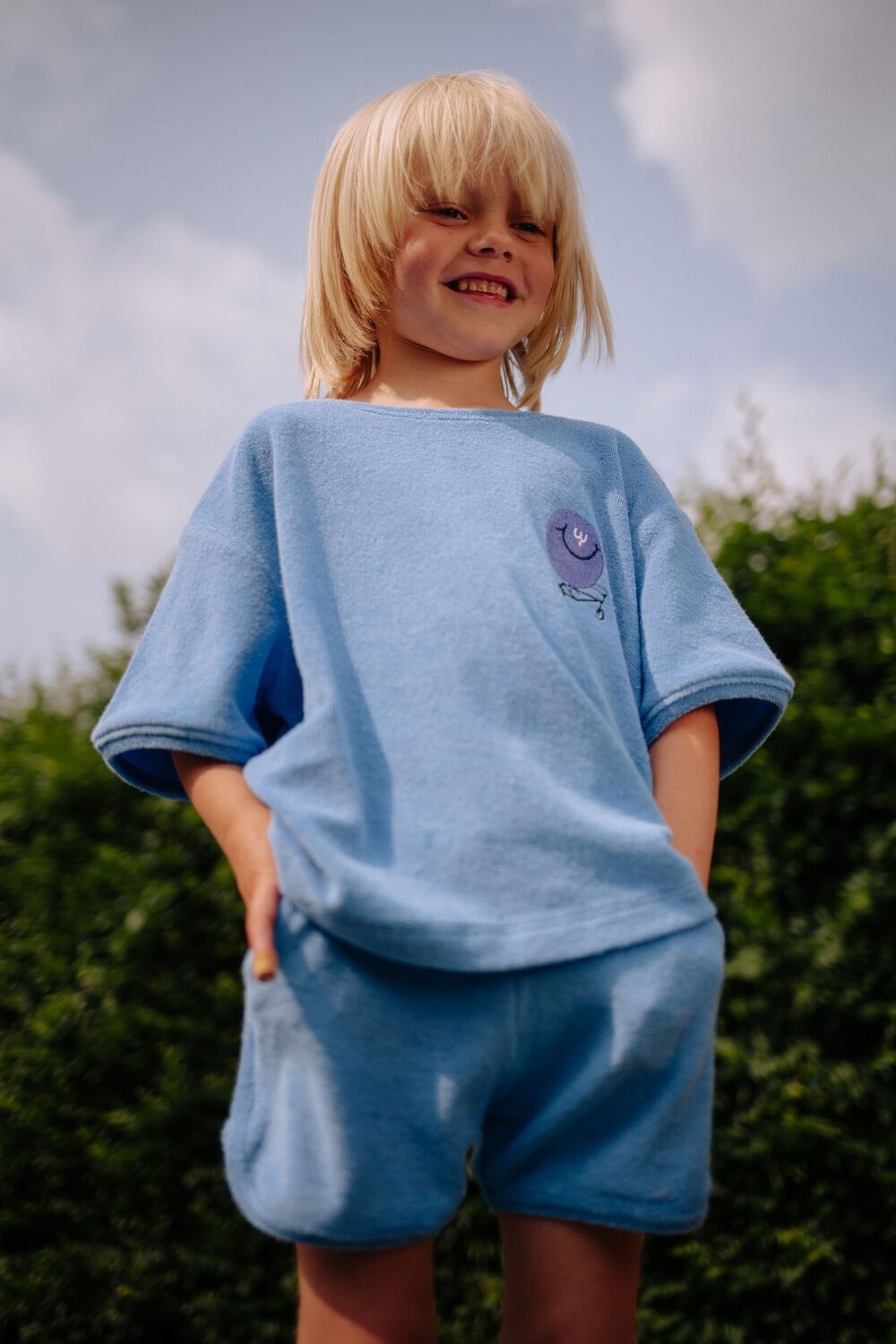 Blauwe DAILY BRAT T-shirt GIGGLIN TOWEL T-SHIRT - large