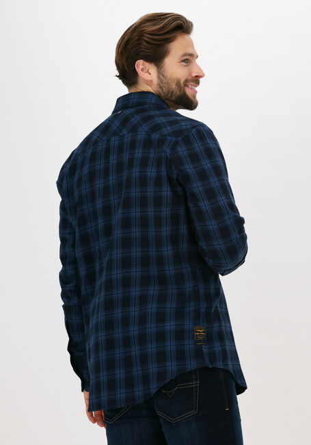 Donkerblauwe PME LEGEND Casual overhemd LONG SLEEVE SHIRT TWILL CHECK - large