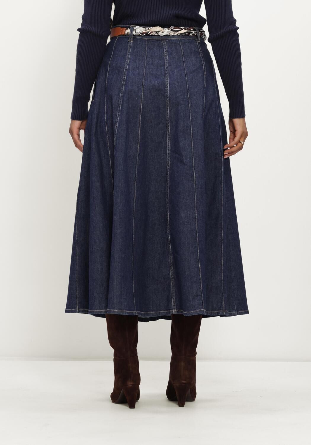 Donkerblauwe CAROLINE BISS Maxirok 4716 - large