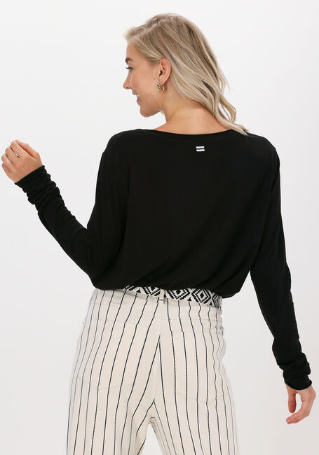 Zwarte 10DAYS Top ROUND NECK LONGSLEEVE - large