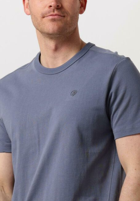 Blauwe CAST IRON T-shirt R-NECK REGULAR FIT HEAVY COTTON - large