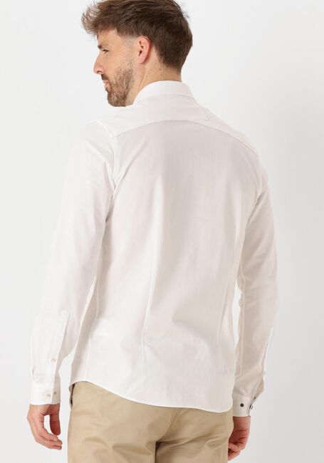 Witte CAST IRON Casual overhemd LONG SLEEVE SHIRT TWILL JERSEY 2 TONE - large