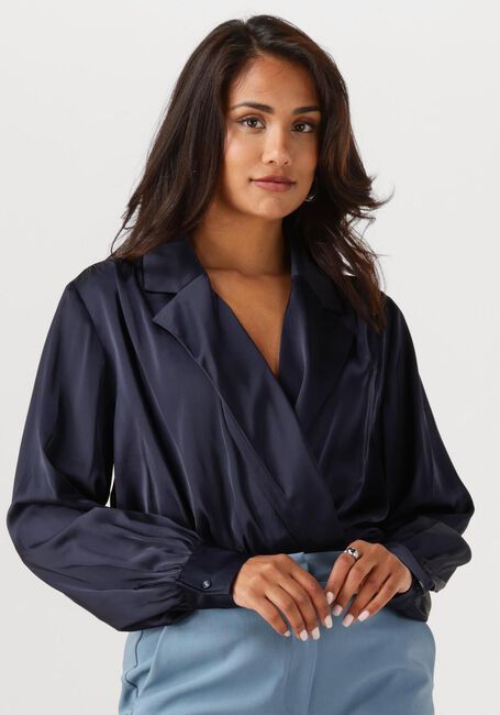 Donkerblauwe ANOTHER LABEL Blouses DANAI TOP L/S - large