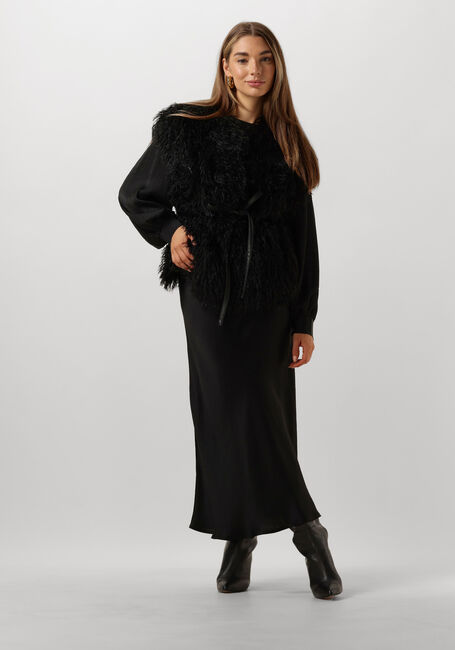 Zwarte SUMMUM Top TOP LONG SLEEVES SILKY TOUCH - large