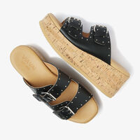 Zwarte VIA VAI Slippers SISSEL MIRA - medium