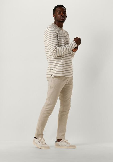 Beige BUTCHER OF BLUE Trui GASPARD STRIPE CREW Beige BUTCHER OF BLUE Trui GASPARD STRIPE CREW - large