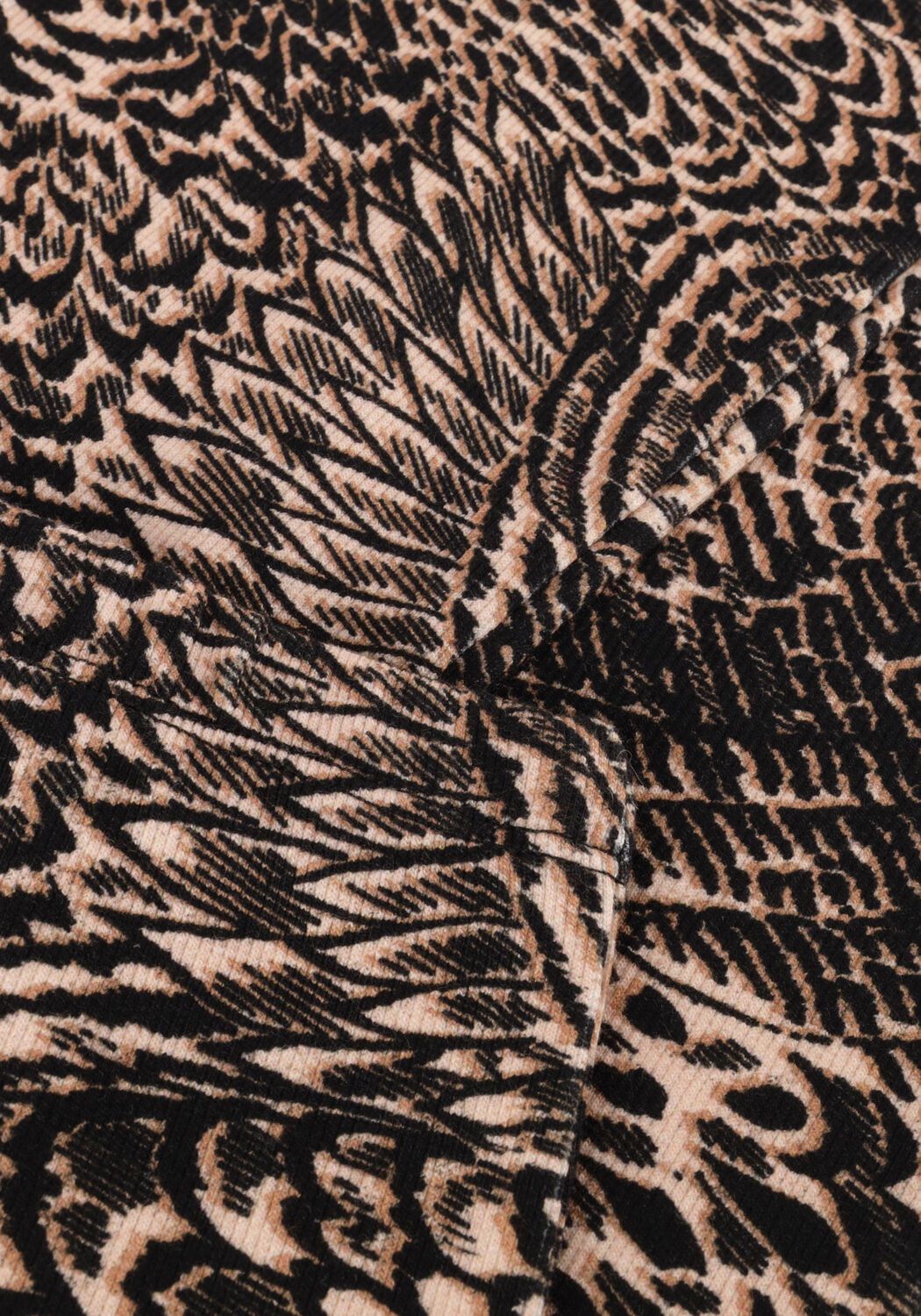 Bruine ALIX MINI Flared broek KNITTED FEATHER ANIMAL FLARED PANTS - large