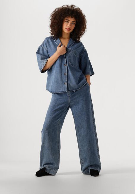 Blauwe EDITED Wide jeans MABEL DENIM TROUSERS - large