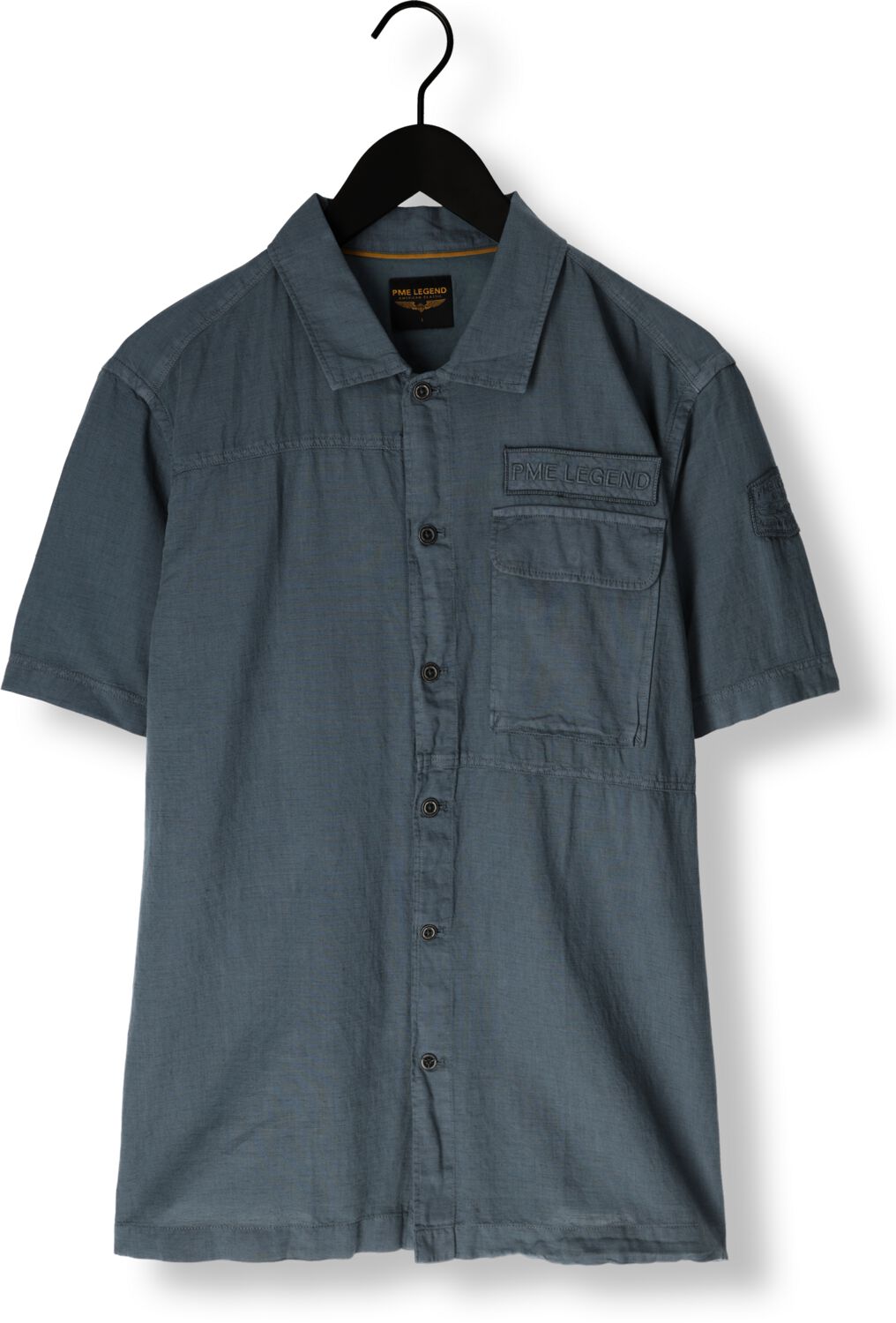 PME LEGEND Heren Overhemden Ctn linen Cargo Freedom Grijs