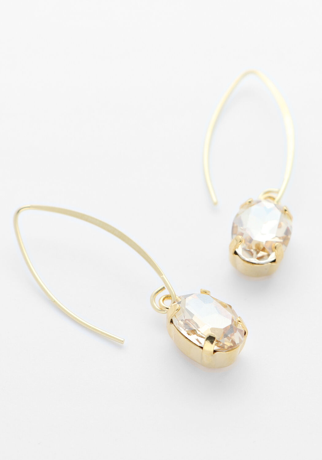 Goudkleurig LOTT. GIOIELLI Oorbellen OVAL STRASS PENDANT S - large