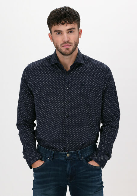 Donkerblauwe VANGUARD Casual overhemd LONG SLEEVE SHIRT PRINT ON POW - large
