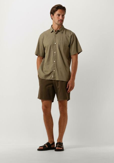Groene FORÉT Casual overhemd SERENE LINEN SS SHIRT - large