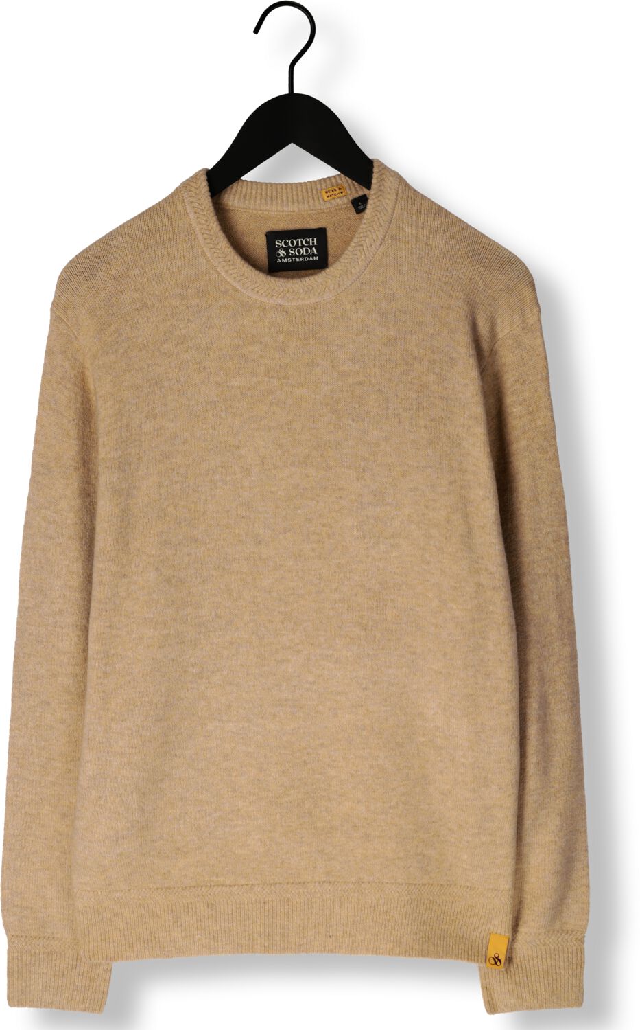 SCOTCH & SODA Heren Truien & Vesten Soft Knit Regular Fit Sweater Camel